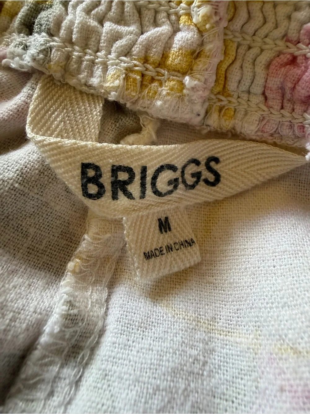Briggs New York Linen Floral Drawstring Shorts Women’s M Medium - Picture 4 of 5